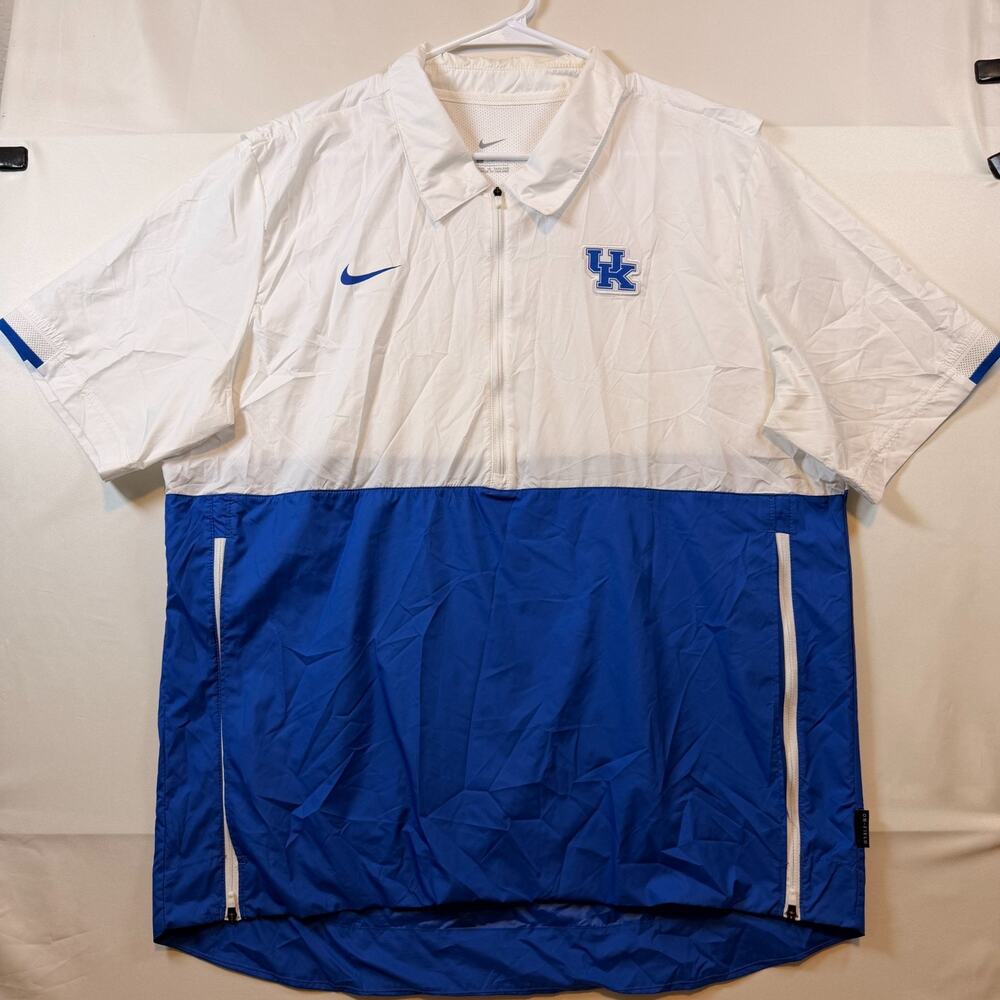 Nike Kentucky Wildcats On-Field Half-Zip Short Sleeve Coach Jacket Size Large